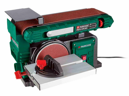 Máquina de lixagem de 370 W com montagem em calha e disco